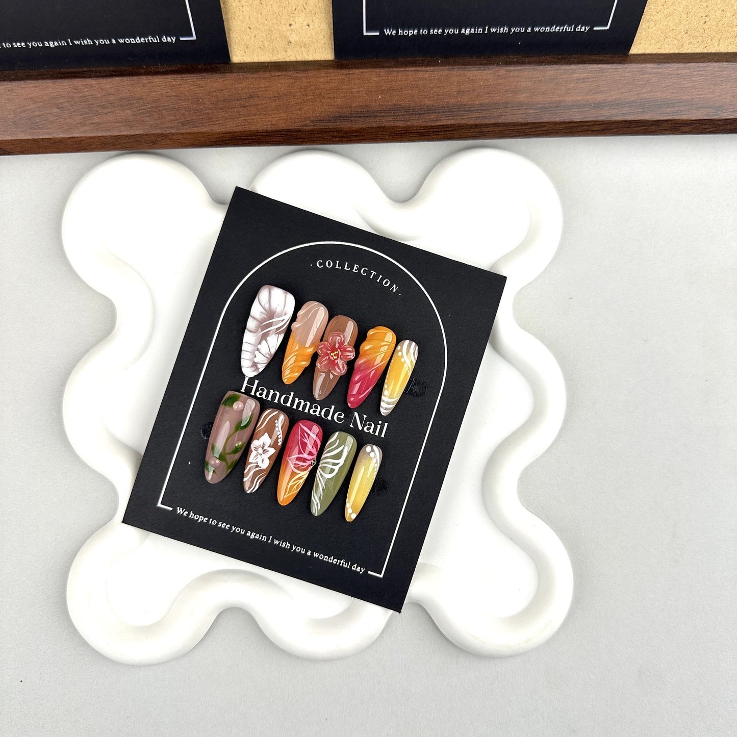 AF2396- hand-carved Spice Girls three-dimensional dopamine wear ins nail art patches in the long section of pure handmade wear nail