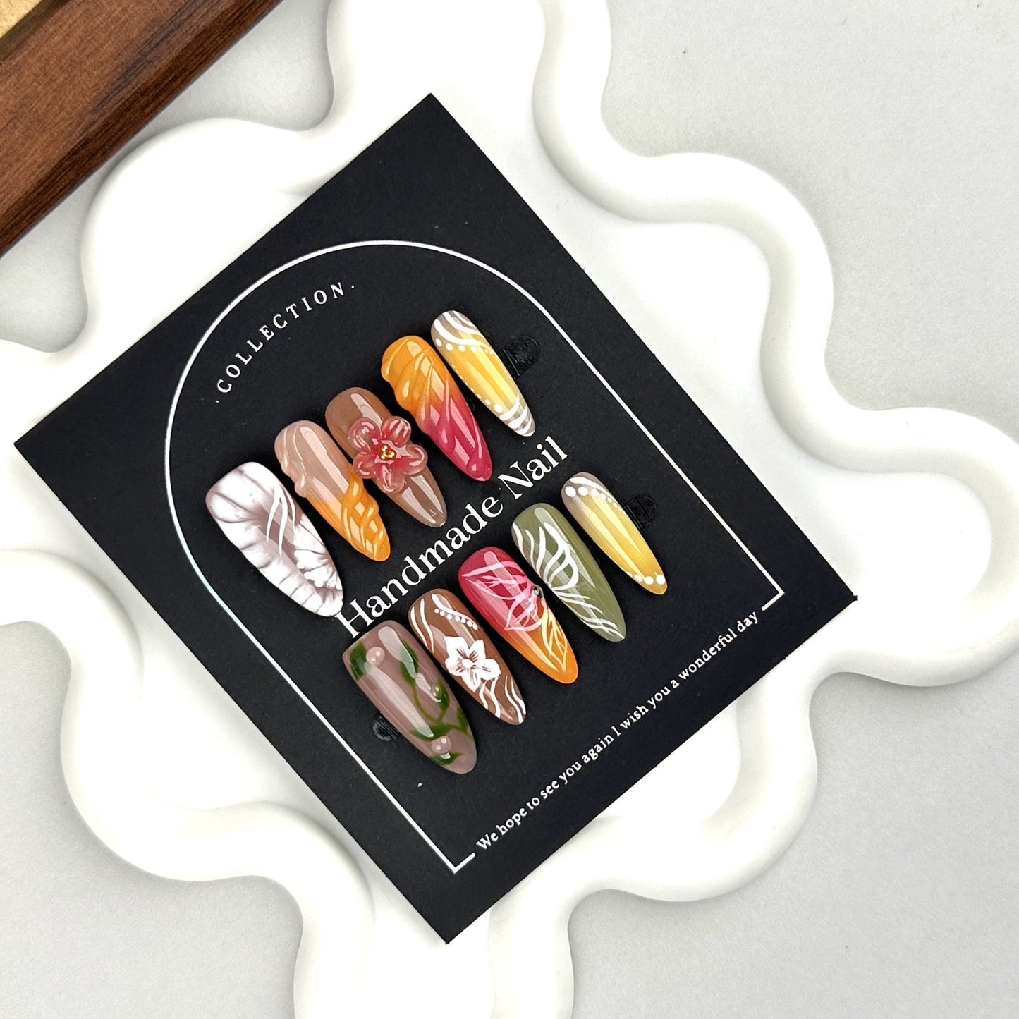 AF2396- hand-carved Spice Girls three-dimensional dopamine wear ins nail art patches in the long section of pure handmade wear nail